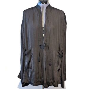 Black Boho Free People Tunic Shirt Dress sz S/P